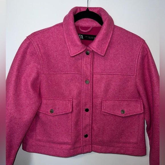 Zara Pink Cropped Jacket - Picture 3 of 7